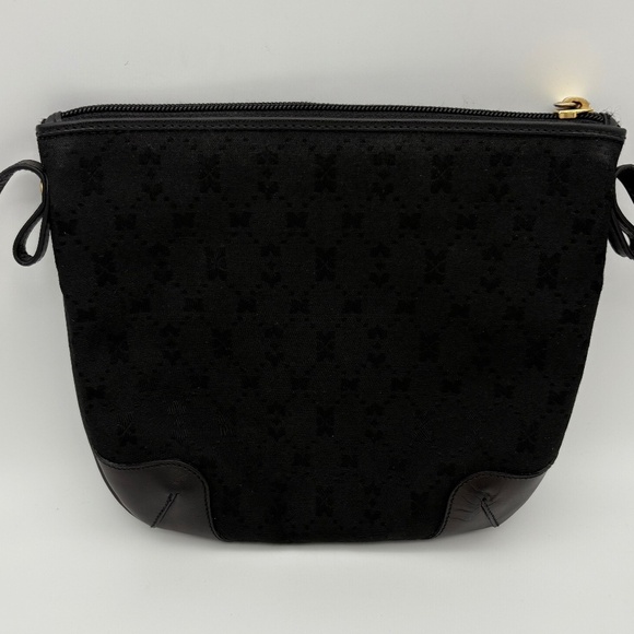 Nina Ricci Vintage Black Canvas Crossbody Purse with Leather Accents/Strap - Picture 4 of 11